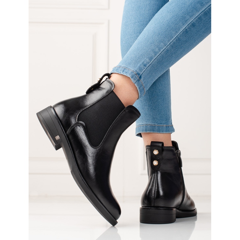 W. Potocki Naisten jodhpur-saappaat eristeellä Potocki musta 1