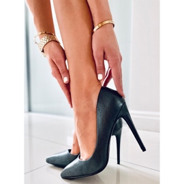 BM Leda Green naisten korkokengät musta vihreä 2