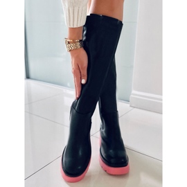 PA1 Woods BLACK/PEACHPUFF saappaat värillisillä pohjalla musta 1