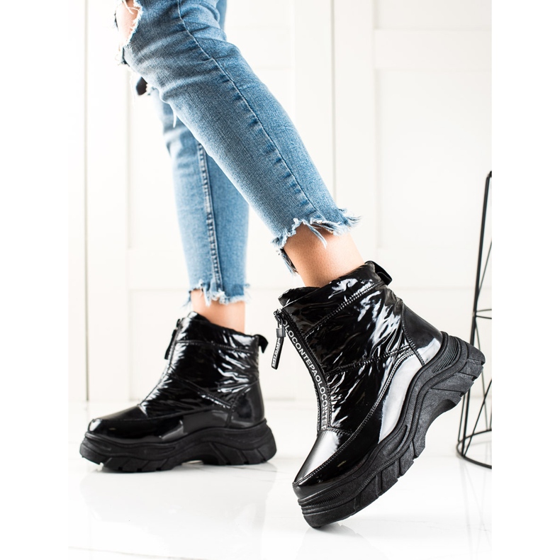 Lumisaappaat VINCEZA -alustalla musta 1