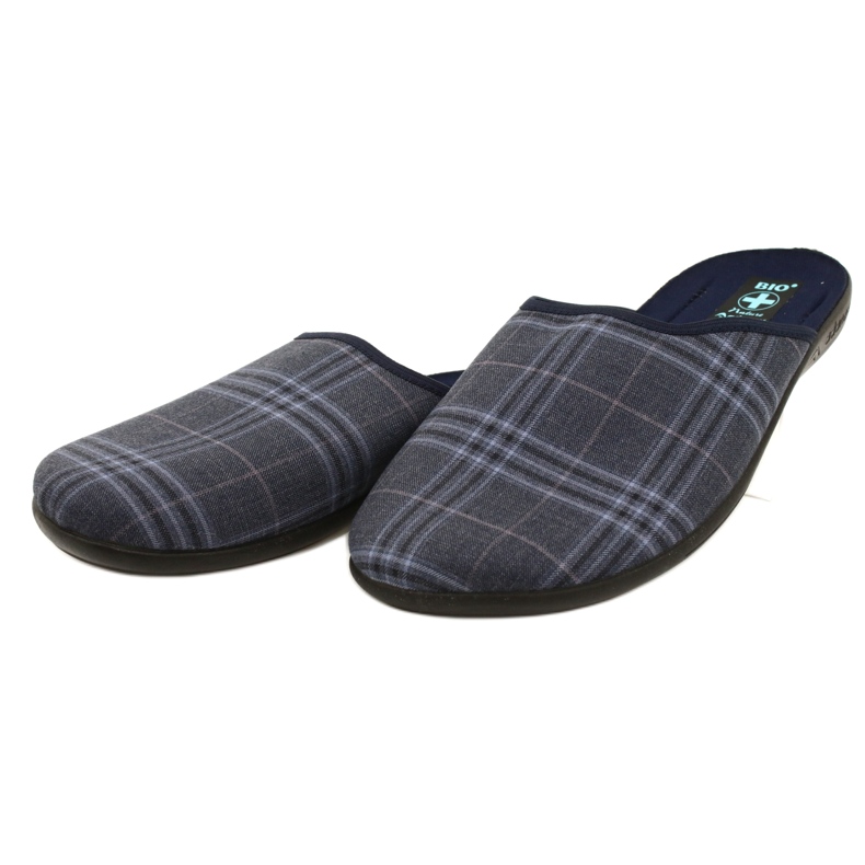Adanex 27319 miesten ruudulliset tossut tummansininen sininen 3