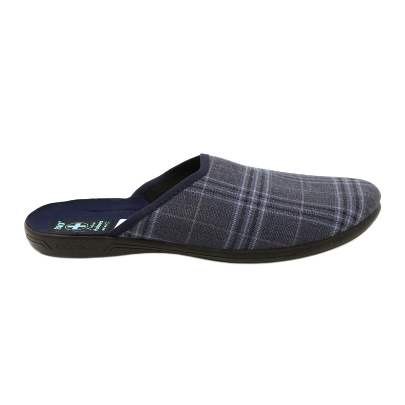 Adanex 27319 miesten ruudulliset tossut tummansininen sininen 1