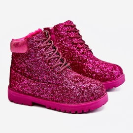 BM Lasten Brocade Warm Boots -saappaat Fuchsia Mermaid vaaleanpunainen vaaleanpunainen 1