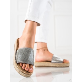 SHELOVET Tossut kuutiozirkonialla hopea harmaa 1