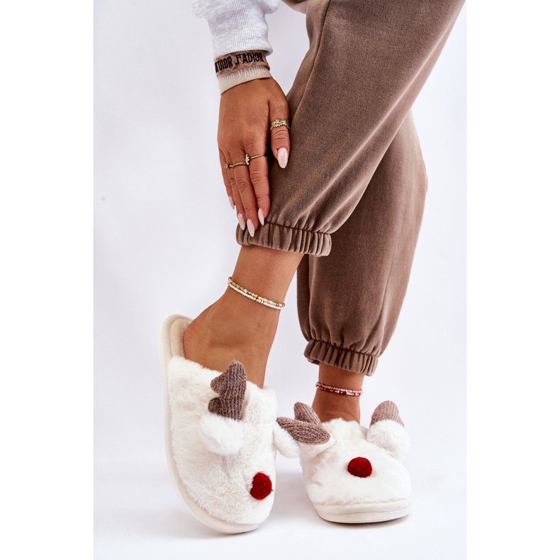 PA1 Naisten tossut turkisella ja poronvärisellä Sopyalla ekru 1