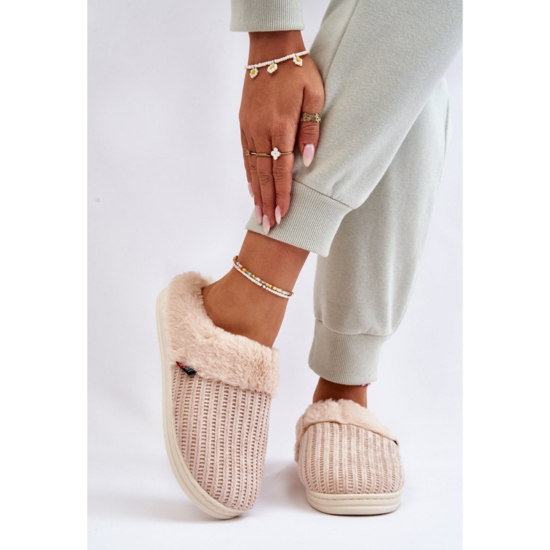 PA1 Naisten eristetty Slip-On tossut turkisella beige Leriss 1
