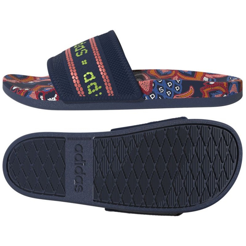 Adidas Adilette Comfort W GV7086 tossut punainen laivastonsininen vaaleanpunainen vihreä 1