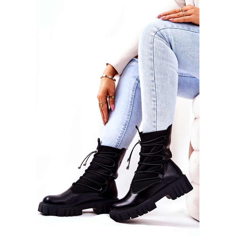 Naisten saappaat Basido Basido -sukun kanssa musta 6