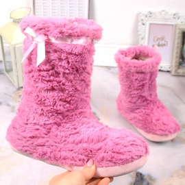 BM Naisten korkealämmitteiset turkistossut pinkki Stella vaaleanpunainen 1