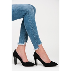 Yes Mile Mokkanahkapumput, joissa on lakattu pylväs musta 1