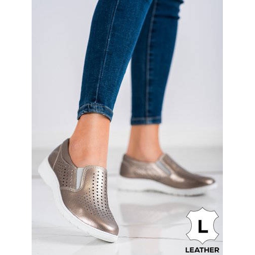 Kylie Kultaiset nahkakengät kultainen 2