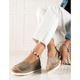 T.Sokolski Nahkaiset espadrillit alustalla ruskea 2