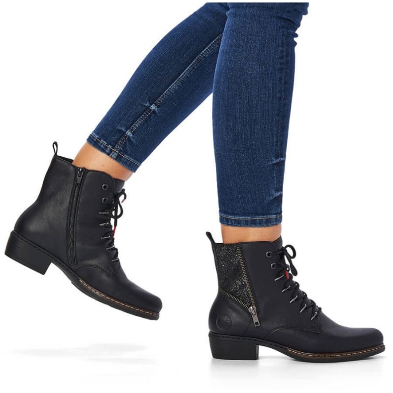 Mukavat eristetyt saappaat Rieker W RKR485A musta 1