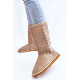 BM Naisten mokkanahkaiset korkealumisaappaat, eristetty beige Reyma 2