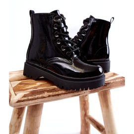 Vinceza Lasten saappaat lakatut vetoketjulla Musta Julie 1