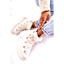 PS1 Eco-Leather Lämpimät Saappaat Trappers Valkoinen Arisa 4