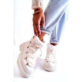 PS1 Eco-Leather Lämpimät Saappaat Trappers Valkoinen Arisa 1