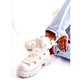 PS1 Eco-Leather Lämpimät Saappaat Trappers Valkoinen Arisa 5