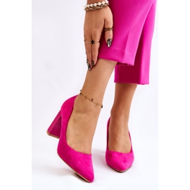 PS1 Suede Pumps On A Muodikas Heel Fuchsia Estellia vaaleanpunainen 1
