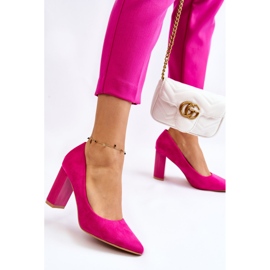 PS1 Suede Pumps On A Muodikas Heel Fuchsia Estellia vaaleanpunainen 2