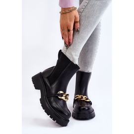 PG1 Naisten lämpimät saappaat, joissa etukoriste, musta Tilda 1