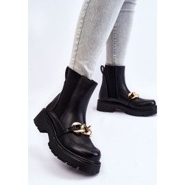 PG1 Naisten lämpimät saappaat, joissa etukoriste, musta Tilda 2