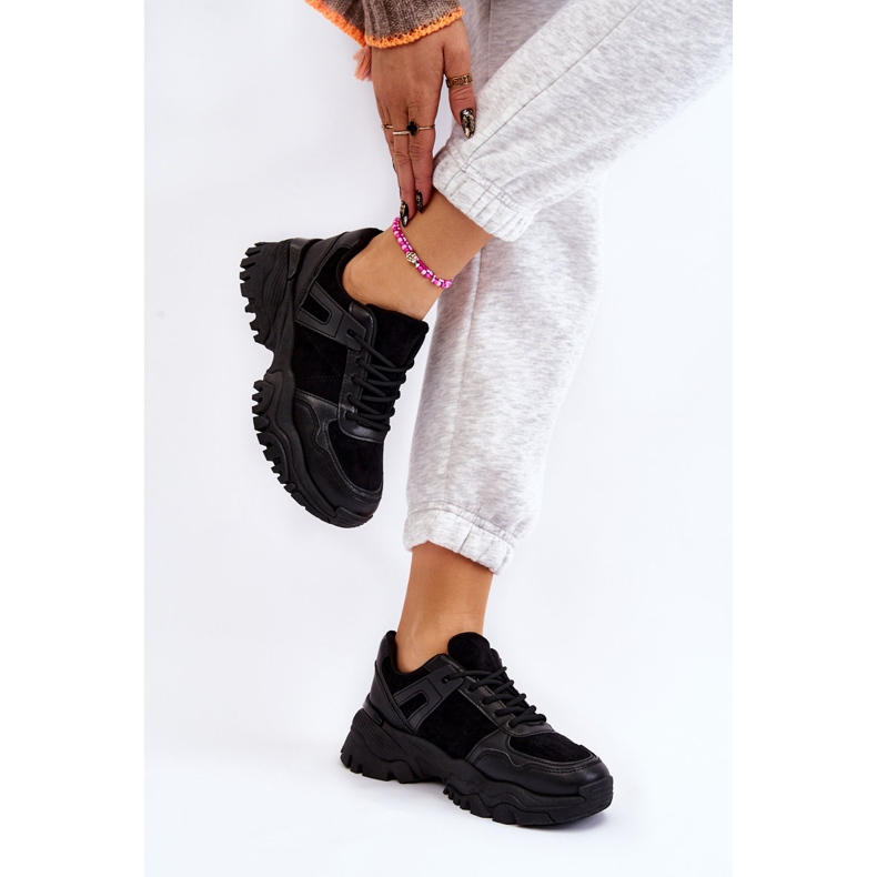 PG1 Muodikkaat urheilukengät lenkkarit, mustat Frezio 1