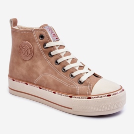 Cross Jeans Naisten High Cross -farkut KK2R4045C Beiget tennarit 1