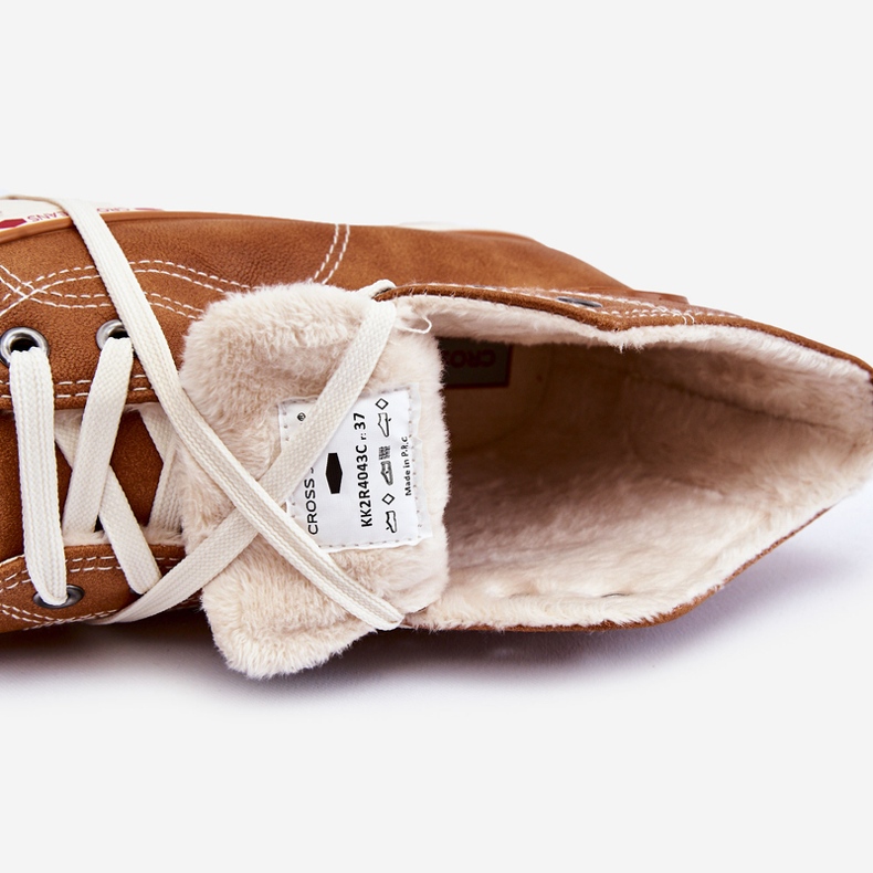 Cross Jeans Naisten korkeat tennarit Cross Farkut KK2R4043C Camel ruskea 1