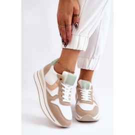 PG1 Naisten Wedge-urheilukengät, valkoinen ja beige Neva 1