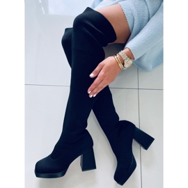 PA1 Hilary Blackin korkeakorkoiset saappaat musta 1