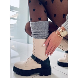 BM Litteät nauhasaappaat Kieran Beige 1