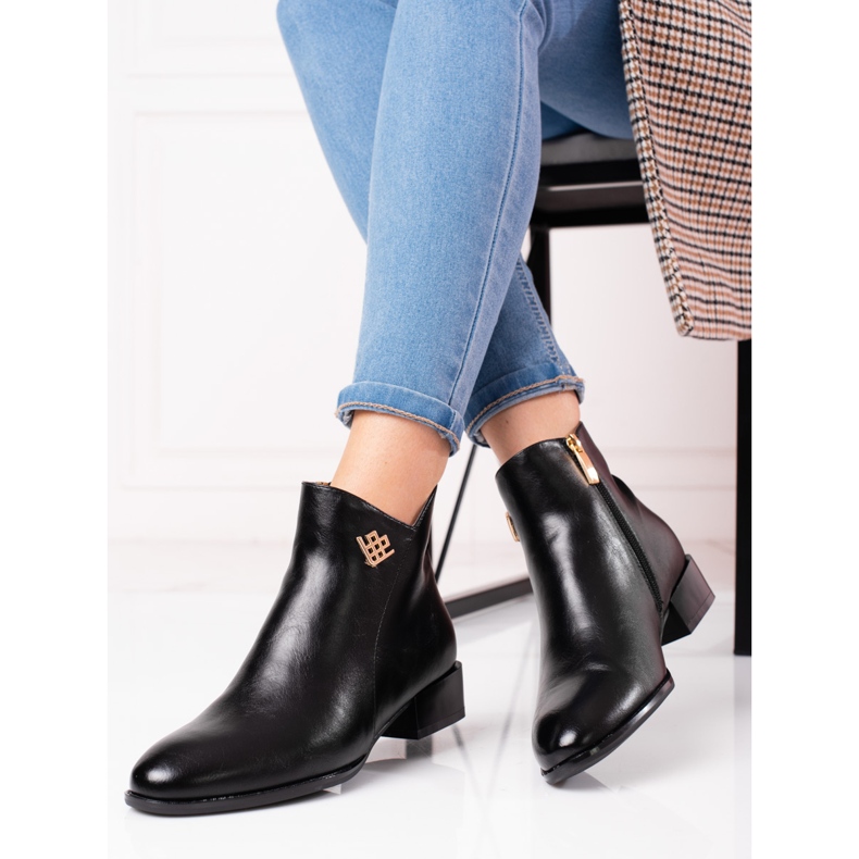 W. Potocki Naisten Potocki-saappaat tasakorkoisilla musta 1