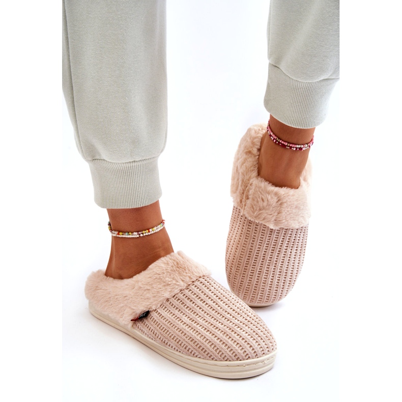 PA1 Naisten eristetty Slip-On tossut turkisella beige Leriss 3