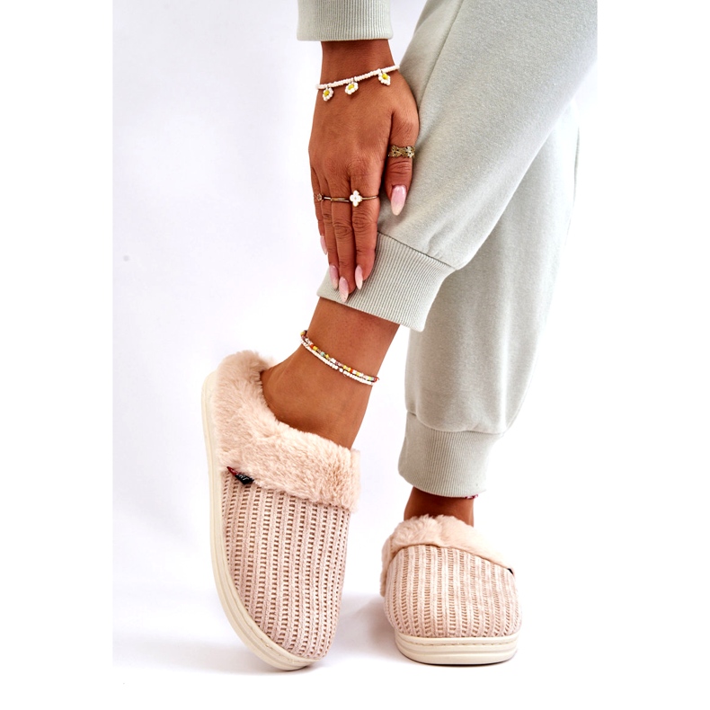 PA1 Naisten eristetty Slip-On tossut turkisella beige Leriss 1
