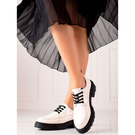 La.Fi Tyylikkäät nauhakengät valkoinen musta 2