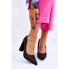 Mokkanahkapumput koristeellisilla napeilla, musta Dories 1