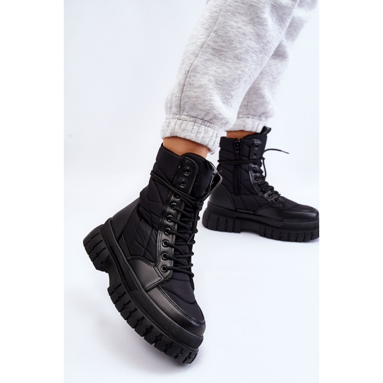 PA1 Naisten saappaat, joissa on lämmittävä nauhanauha, musta Ariadna 2