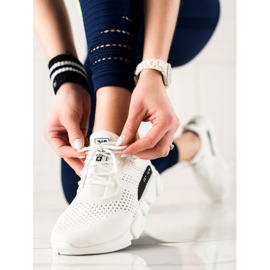 Harjakattoiset naisten tennarit Big Star JJ274271 valkoinen 2