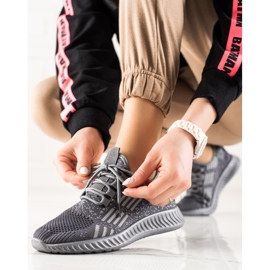 TRENDI Sidotut kevyet tennarit harmaa 1 TRENDI Sidotut kevyet tennarit harmaa 1