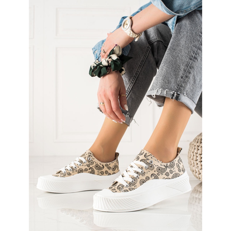 Seastar Muotisuunnittelulenkkarit beige musta 1