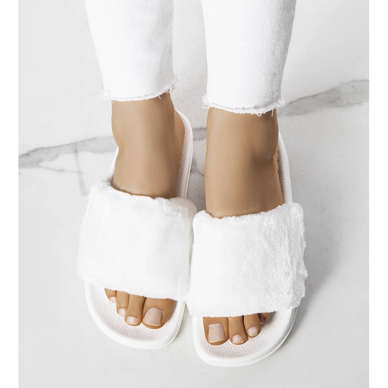 PA1 Valkoiset liukusäätimet norsunluun turkilla valkoinen 1