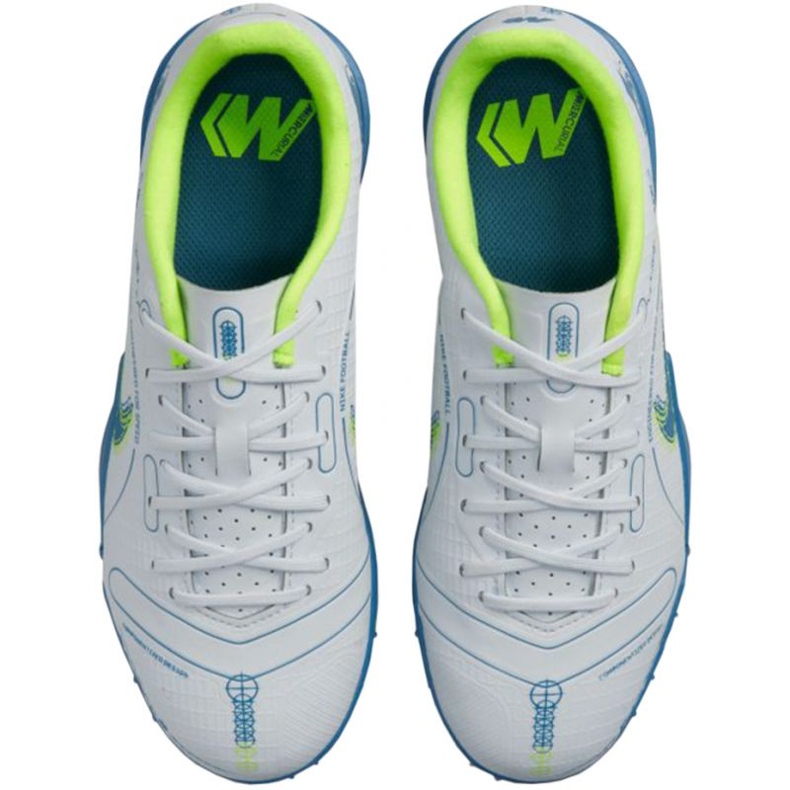 Nike Mercurial Vapor 14 Academy Tf Jr DJ2863 054 jalkapallokengät valkoinen valkoinen 1