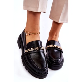 Nahka Loafers Letters La.Fi 210001B-PU Musta 3