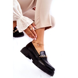 Nahka Loafers Letters La.Fi 210001B-PU Musta 4