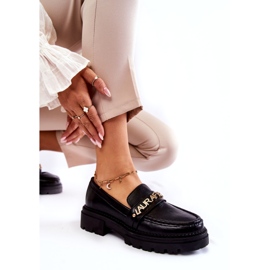 Nahka Loafers Letters La.Fi 210001B-PU Musta 5