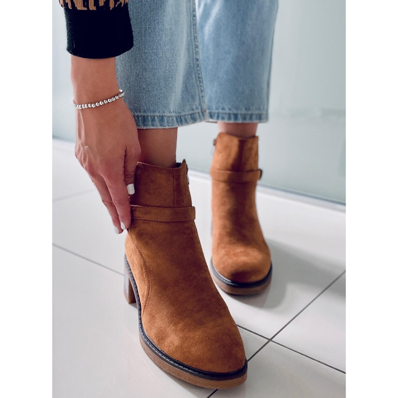 BM Aretha Camel leveäkorkoiset saappaat ruskea 1