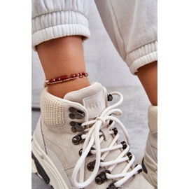 Naisten korkeat urheilukengät GOE KK2N4097 Vaalea beige 2