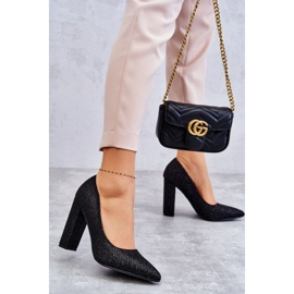 Kiiltävät Pumput kantapäässä Musta Elmira 2