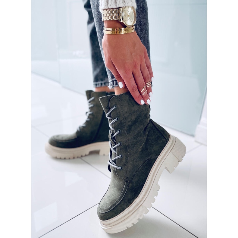 Roisin Green mokkanahkasaappaat vihreä 2